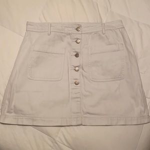 White Jean Skirt